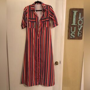 Striped Duster/Maxi Dress